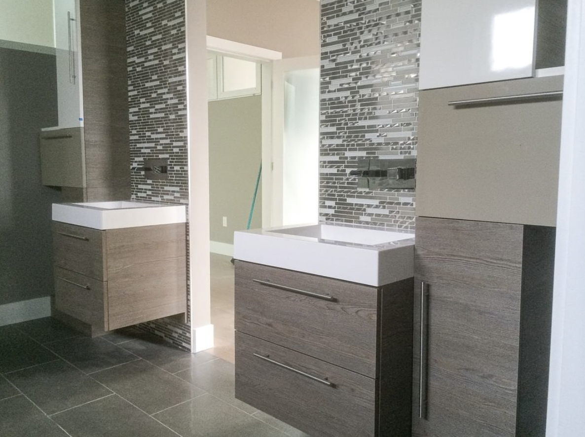custom bathroom vanities in Langley crafted by Giovani Interior Millwork Inc.